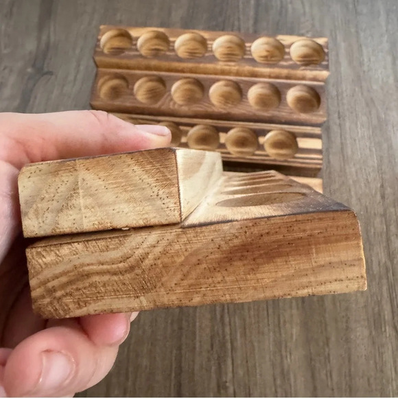 Essential oil organizers wooden tiered set of 3 - Picture 2 of 9